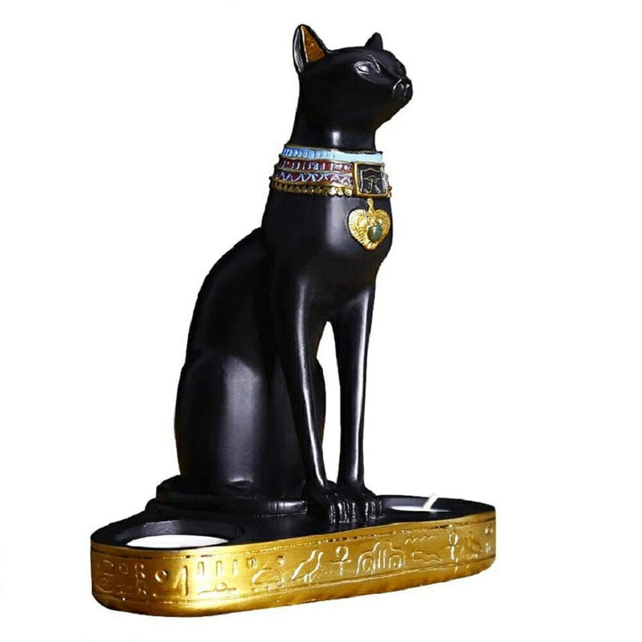 インテリア オブジェ | バステト神 キャンドルスタンド | 猫型エジプシャンフィギュア