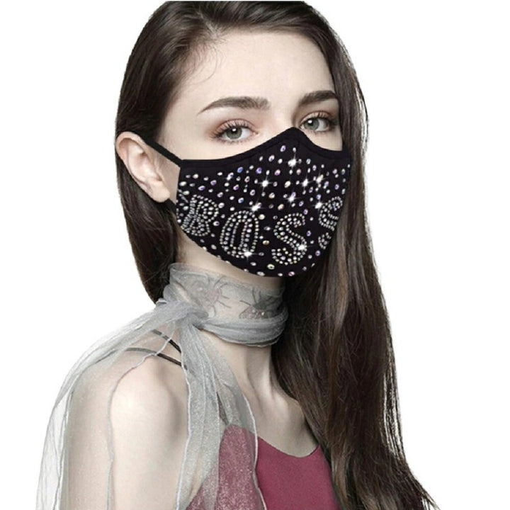 マスク | エレガントジルコニア装飾ファッションマスク（メンズ・レディース兼用）