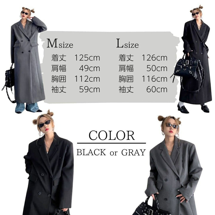 アウター ジャケット | レディース ロングトレンチコート 大きいサイズ 秋冬用
