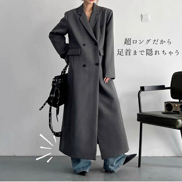 アウター ジャケット | レディース ロングトレンチコート 大きいサイズ 秋冬用