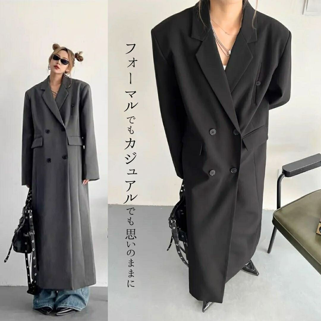 アウター ジャケット | レディース ロングトレンチコート 大きいサイズ 秋冬用