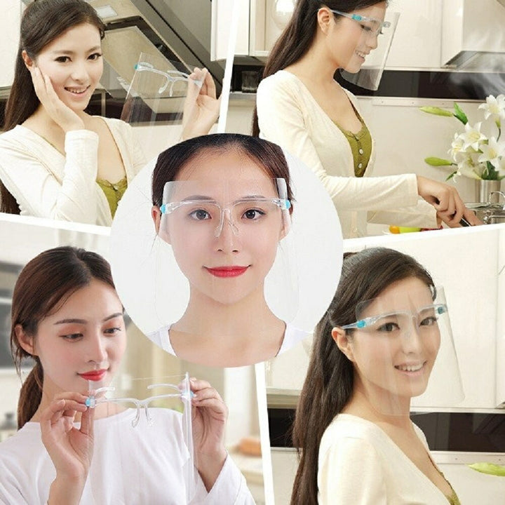 マスク | 100枚セット フェイスシールド メガネ型 軽量・透明・交換可能