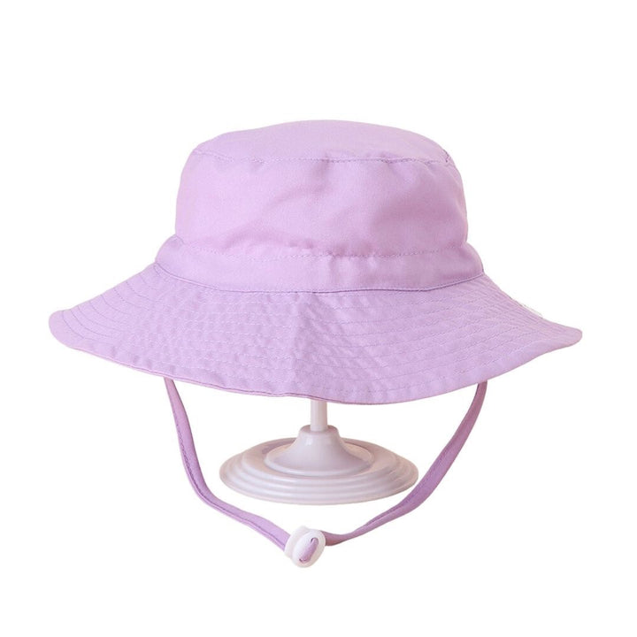 赤ちゃん用品 | キッズ用UPF50+ツバ広帽子 あご紐付き - 選べる8カラー