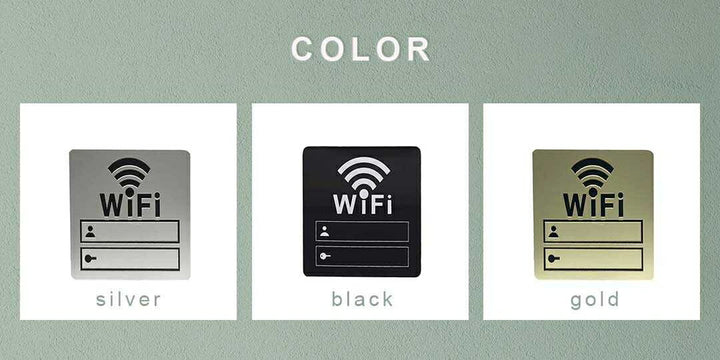 インテリア雑貨 その他 | Wi-Fiサイン アクリルミラー選択可能3カラー ドアプレート