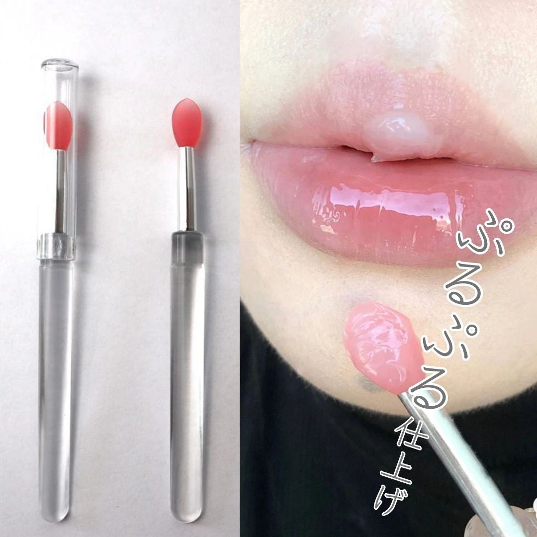 コスメティック | ピンクシリコン使い捨てリップブラシ10本セット - プロ仕様