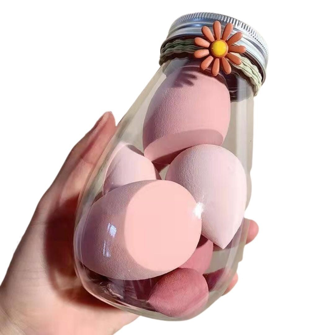 コスメティック | 選べる4カラー 水で膨らむメイクスポンジ6点セット（収納ボトル付き）