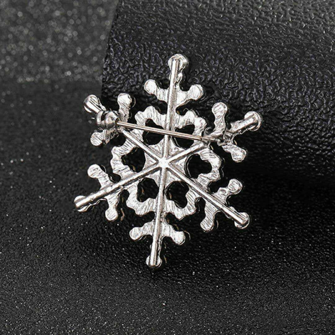 アクセサリー その他 | 雪の結晶ラインストーンブローチ - ユニセックス