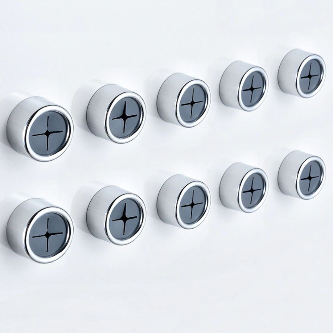 インテリア雑貨 その他 | メタリックプッシュタイプ タオルハンガー 8個セット - キッチン・バスルーム用