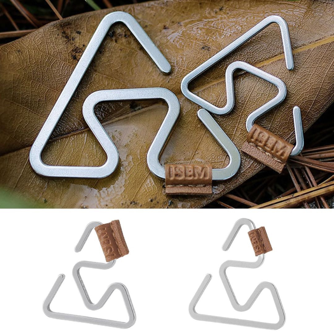 キャンプ用品 | アイアン製トライアングル万能ハンガー5個セット - キャンプ・バーベキュー用