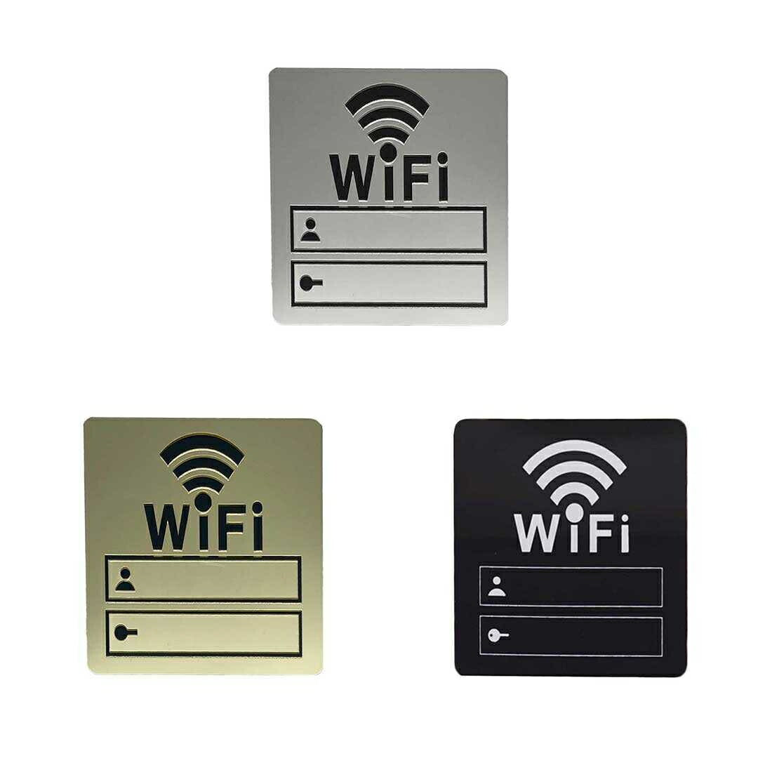 インテリア雑貨 その他 | Wi-Fiサイン アクリルミラー選択可能3カラー ドアプレート