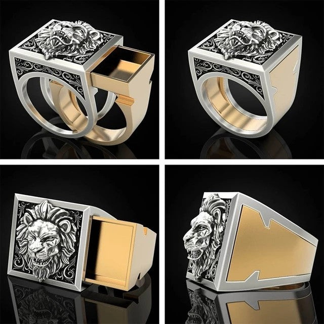 リング | ライオン スライドリング メンズ 24号 シルバーカラー