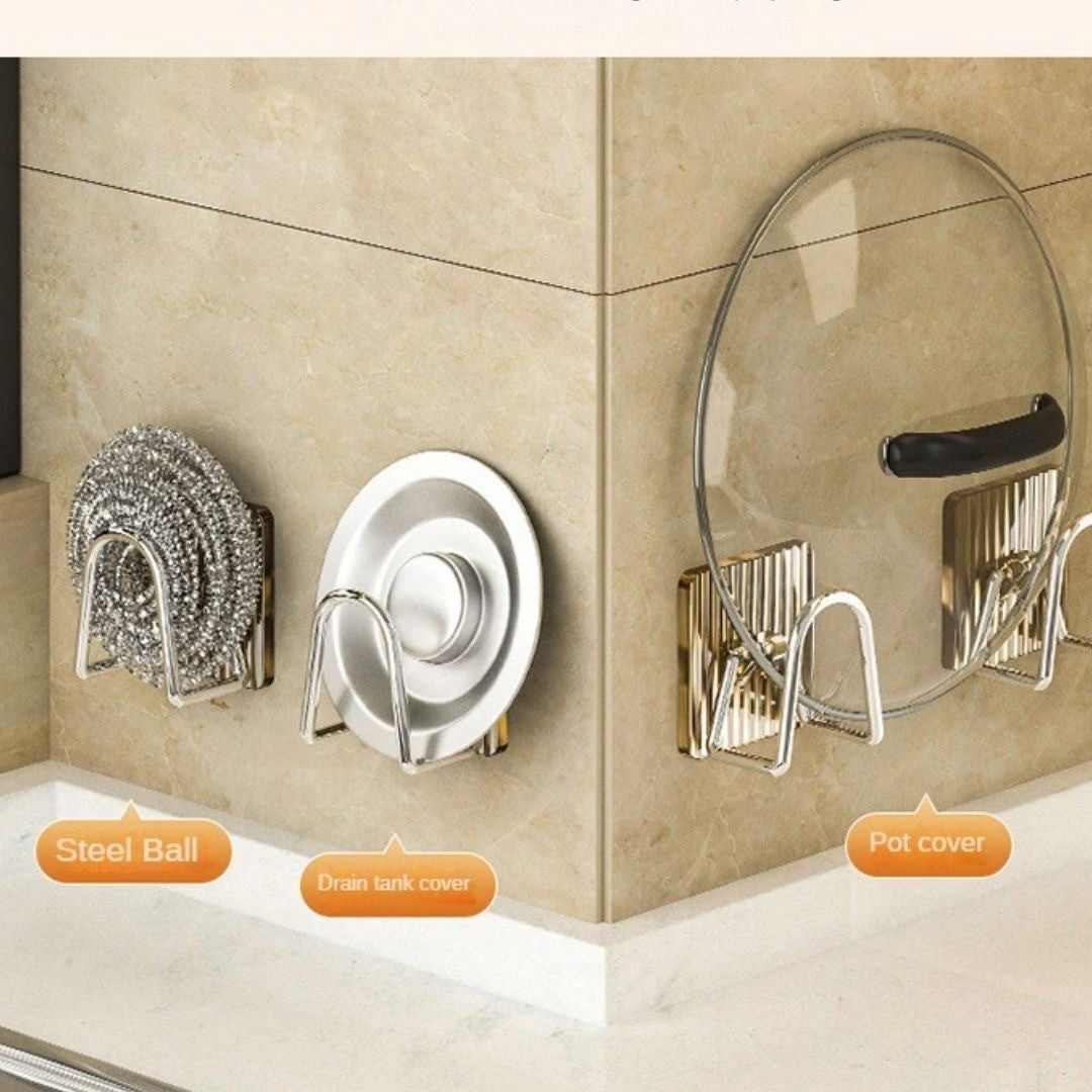 インテリア雑貨 その他 | エレガントなスポンジフック3個セット - 強力粘着で壁に穴を開けずに設置可能、キッチン・浴室用