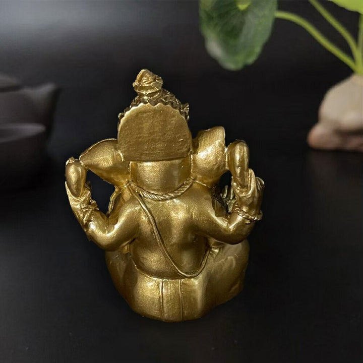風水 インテリア | ゴールドガネーシャ置物 - 開運・厄除け・金運