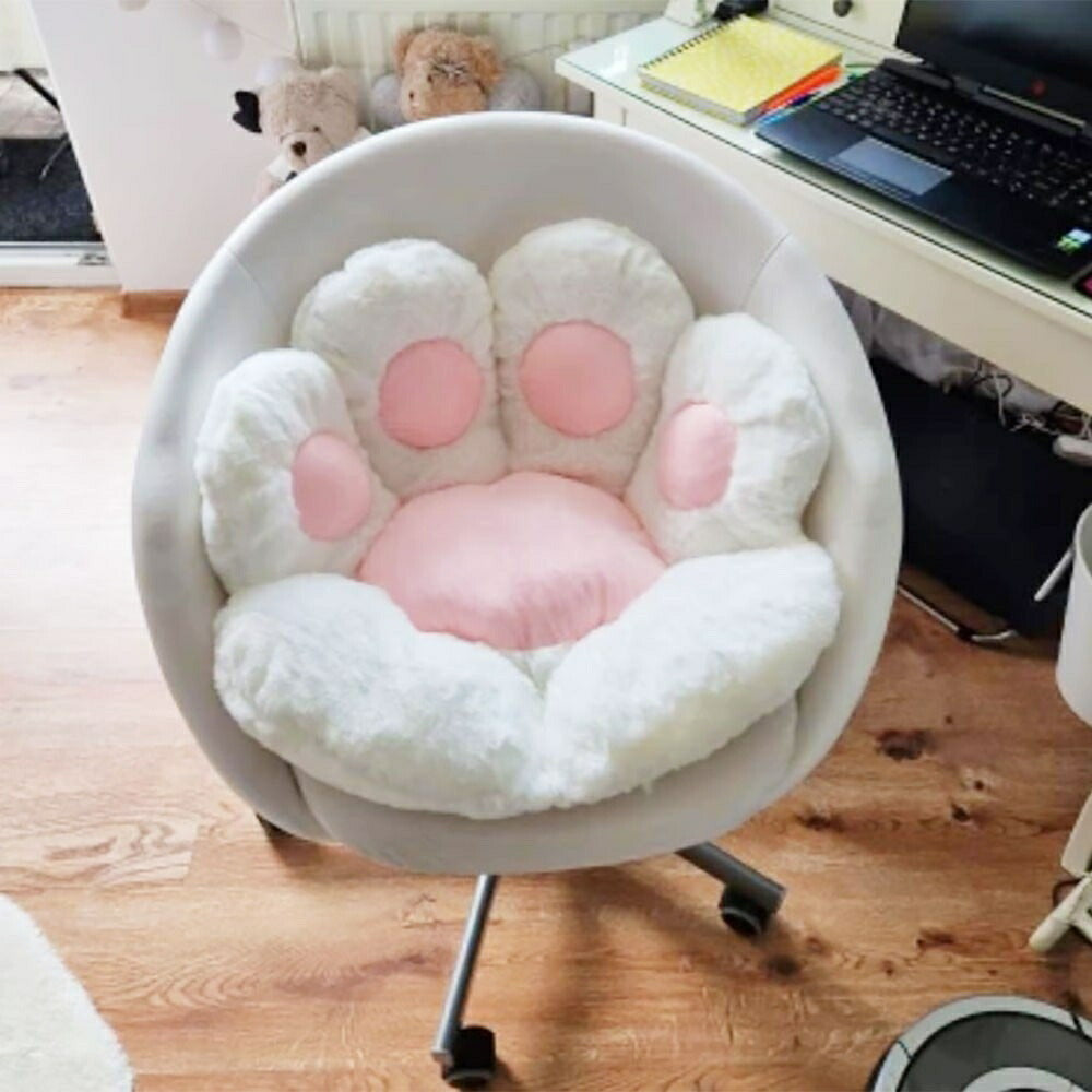 インテリア グッズ | 猫肉球クッション抱き枕 70×60cm - ホワイト