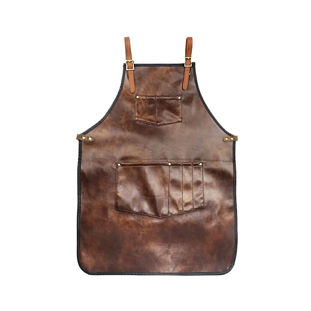 アウトドア用品 その他 | ブラウンPUレザー職人用ワークエプロン（男女兼用）