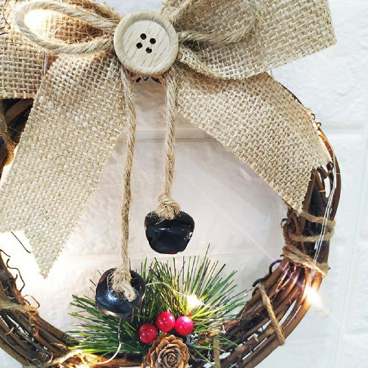 イベントグッズ | LEDライト付き雪だるまクリスマスリース 40×20cm
