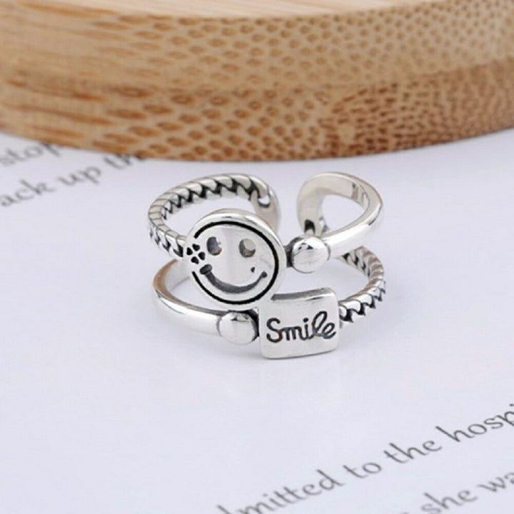 リング | ニコちゃんスマイルリング シルバーアクセサリー 男女兼用