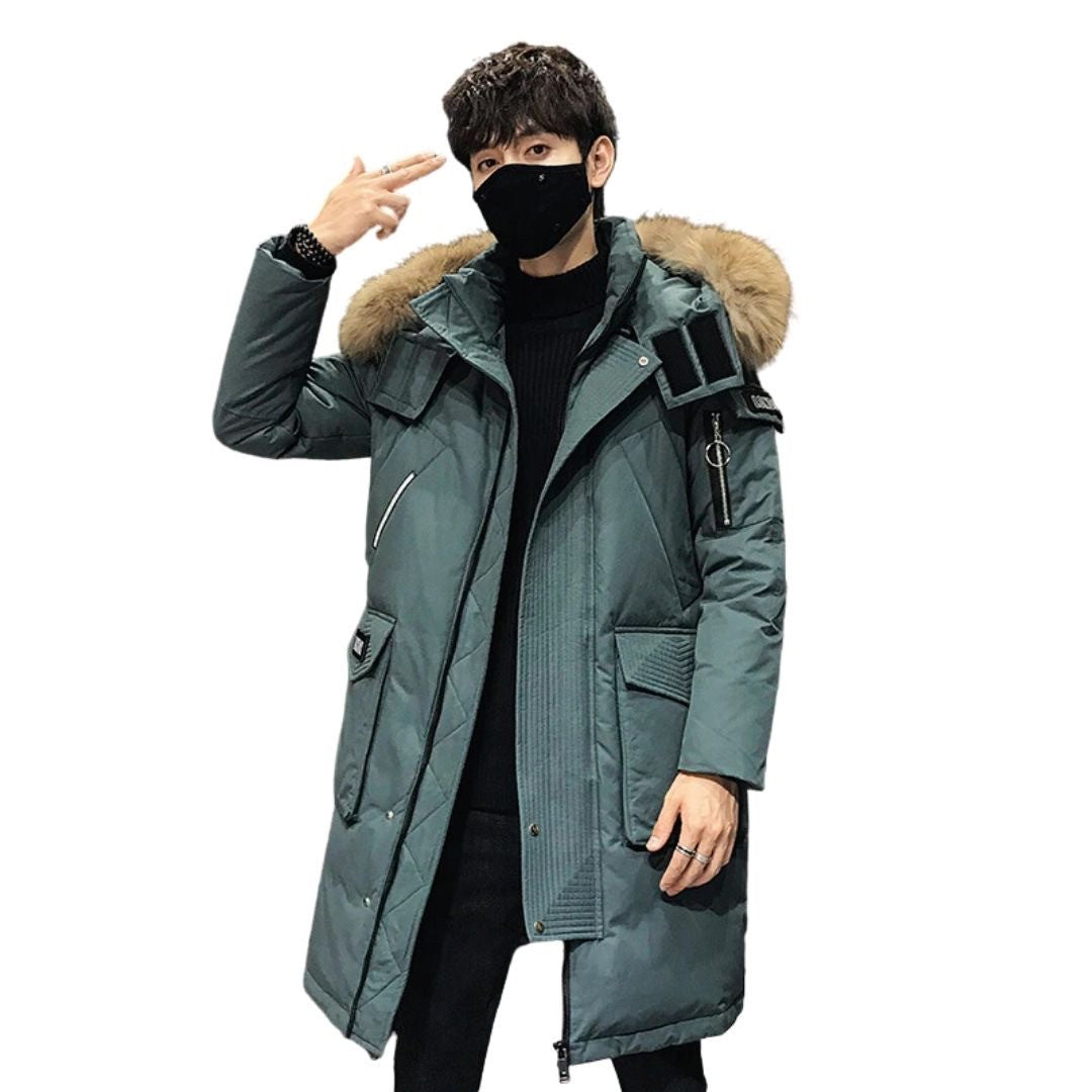 アウタージャケット 男性 | ロンドンスタイル メンズ フード＆ファー付きロングダウンコート【暖かい・シック・3カラー】