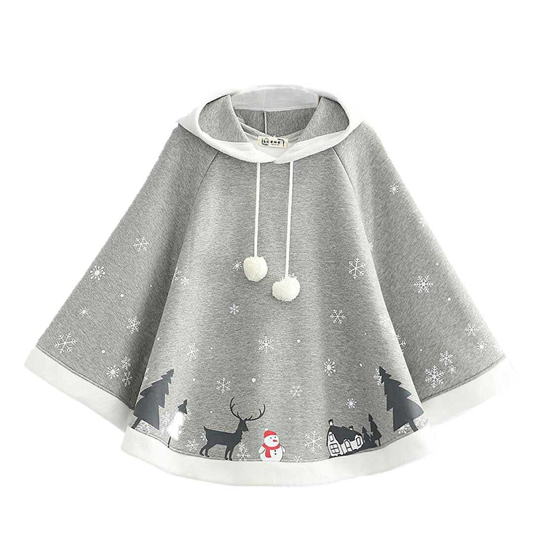 アウター ジャケット | クリスマス ロリータポンチョ 全3カラー - 女性用サンタコスプレ