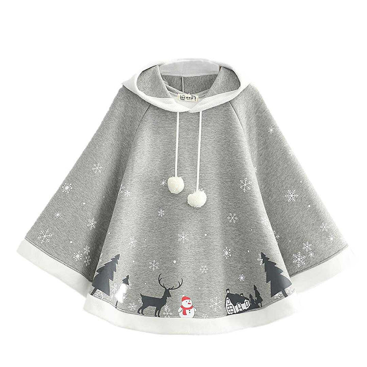 アウター ジャケット | クリスマス ロリータポンチョ 全3カラー - 女性用サンタコスプレ