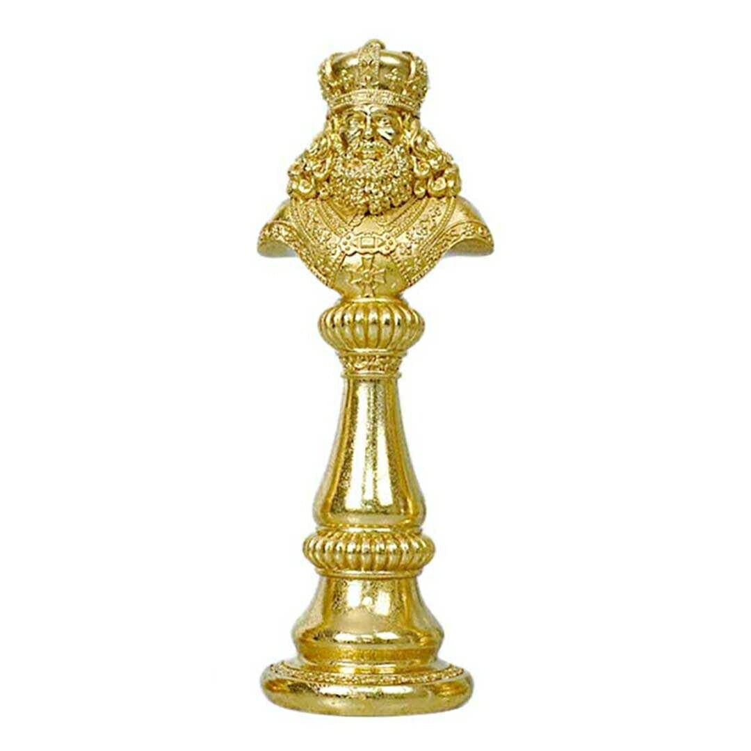 インテリア オブジェ | ナイト・キング・クイーン チェス駒デザイン オブジェ 【アンティーク調仕上げ・微細な塗装ムラ等あり】