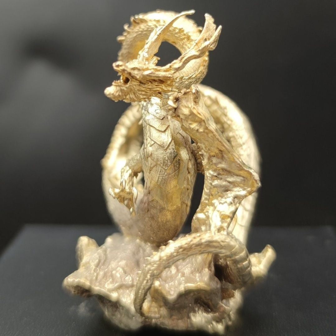 風水 インテリア | 風水龍 置物 5.5cm ゴールドorブラック - 開運金運向上