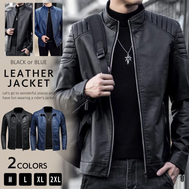 アウタージャケット 男性 | メンズ レザージャケット 秋冬用 シンプル＆おしゃれ 全2色