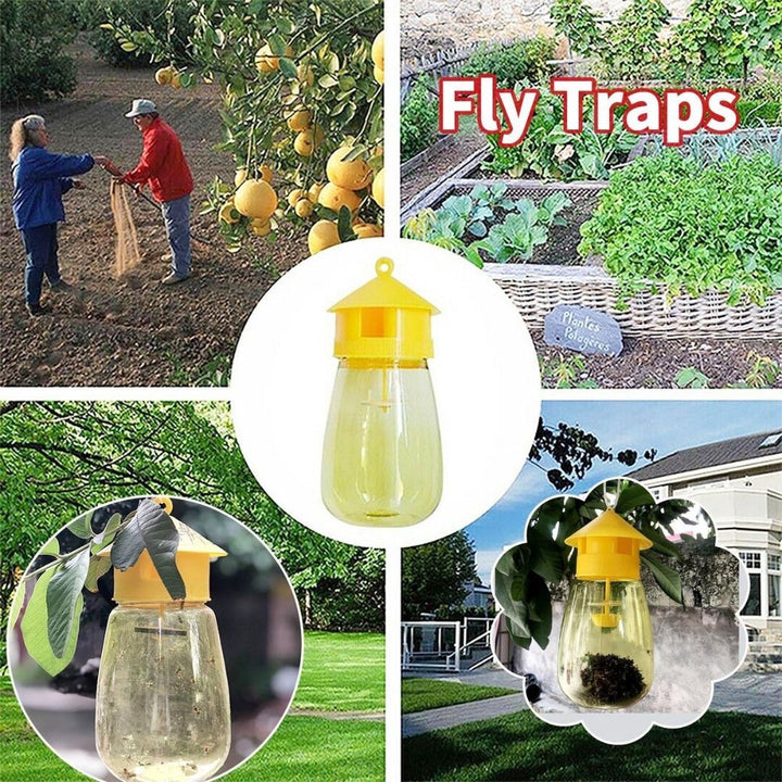 虫よけ 鳥よけ | 黄色屋根型虫取りトラップ 10個セット 安全・簡単設置