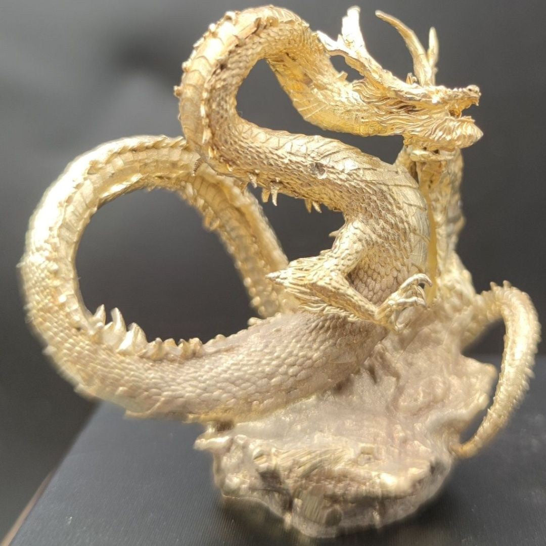 風水 インテリア | 風水龍 置物 5.5cm ゴールドorブラック - 開運金運向上
