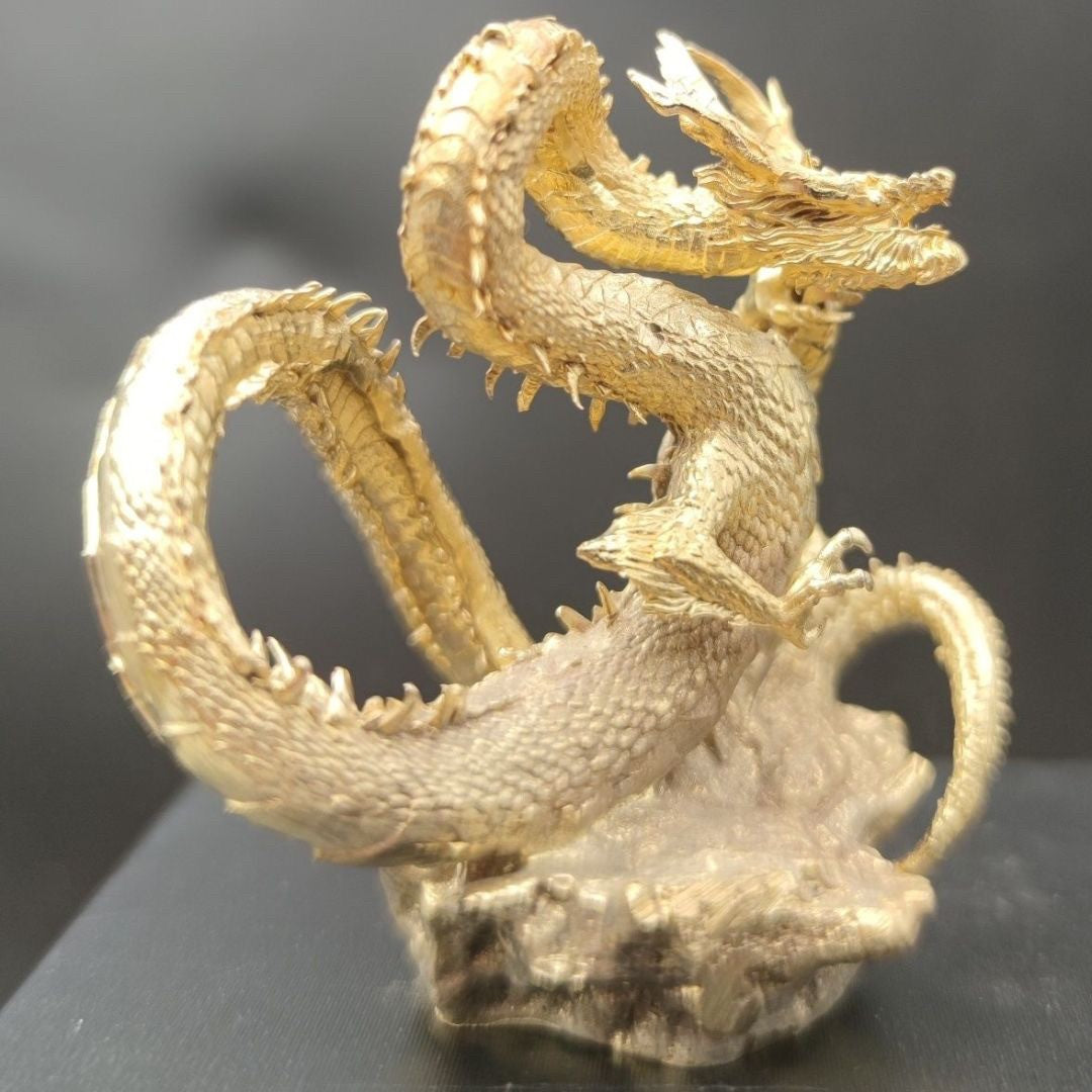 風水 インテリア | 風水龍 置物 5.5cm ゴールドorブラック - 開運金運向上