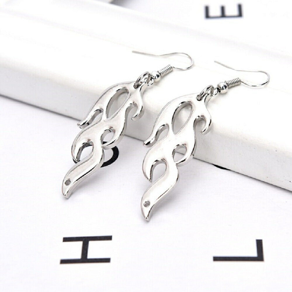 ピアス イヤーカフ | 火炎デザイン ピアス ２個セット - 韓国ファッション風 ヴィンテージ調