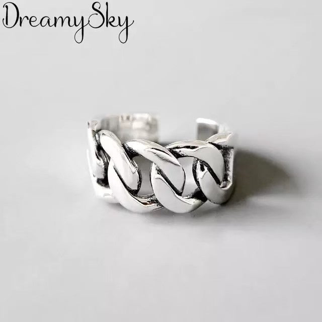 リング | シルバー925 太めチェーンリング レディース指輪