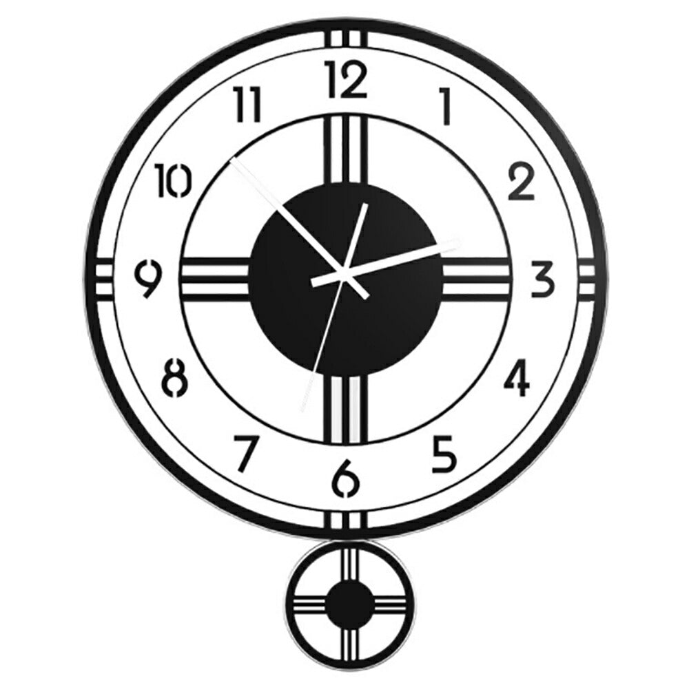 壁掛け時計 | モダン振り子壁掛け時計 - 静音・北欧デザイン