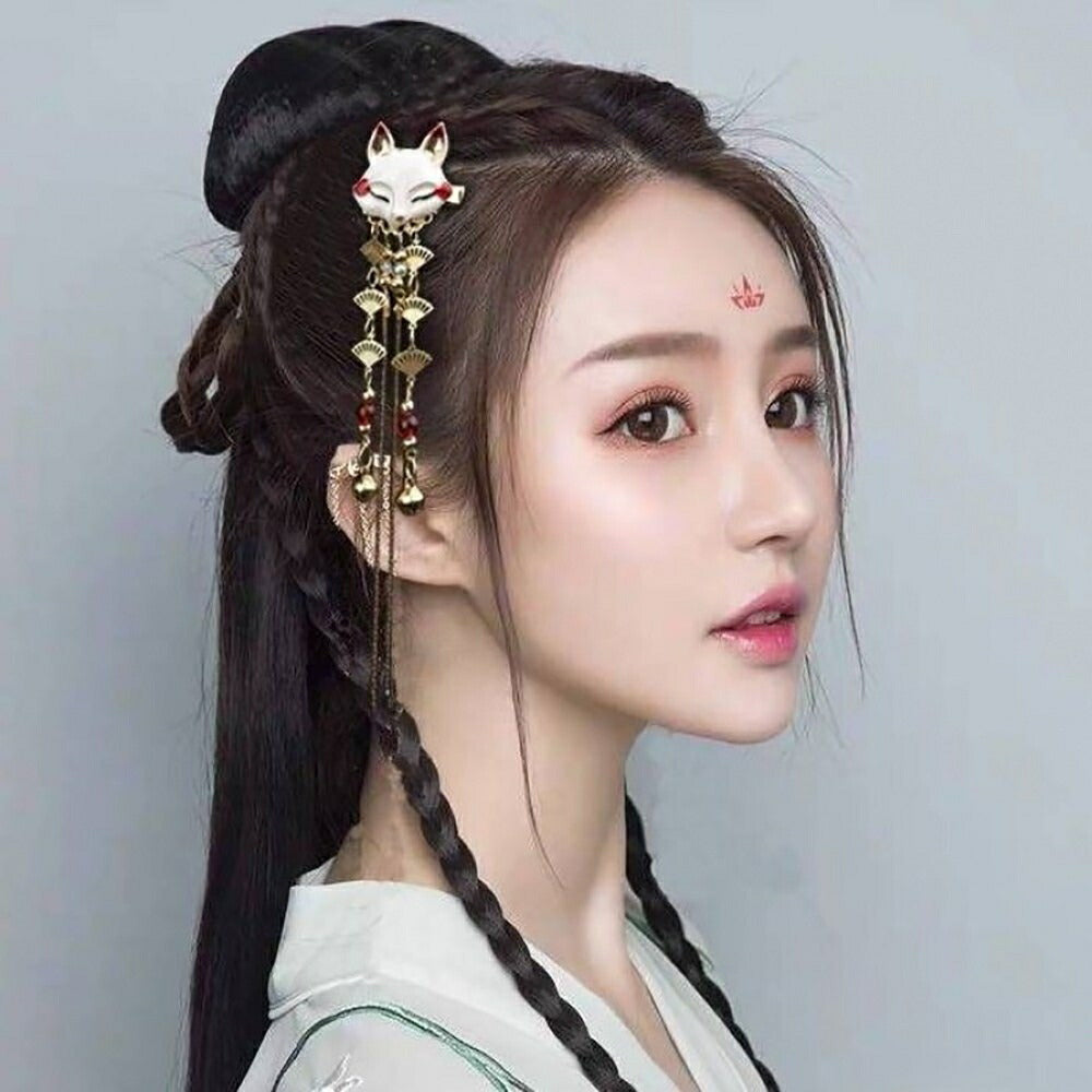 ヘアアクセサリー | 狐モチーフ和装ヘアピン2個セット - 結婚式・コスプレ向け