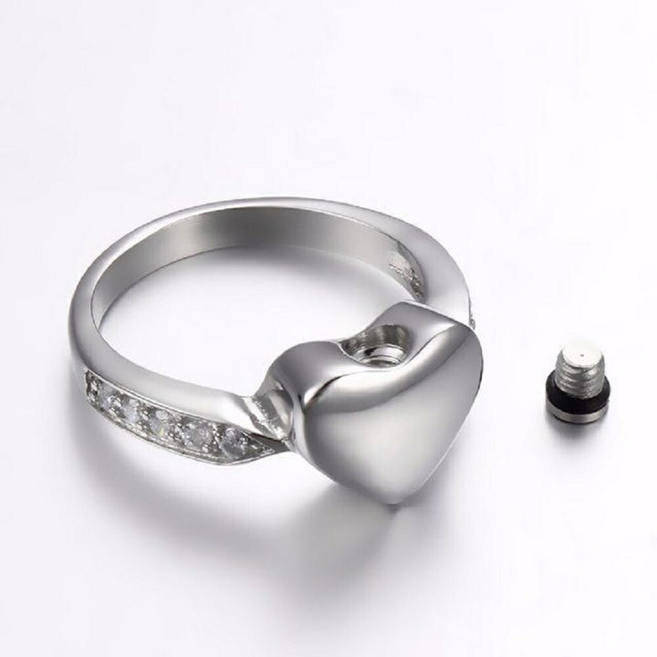 リング | ハート型遺骨リング ペット供養用メモリアル