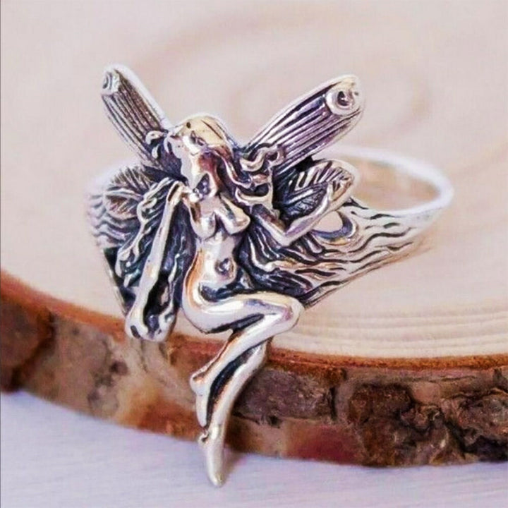 リング | ガーネットカラーの森の精霊リング シルバーアクセサリー 男女兼用