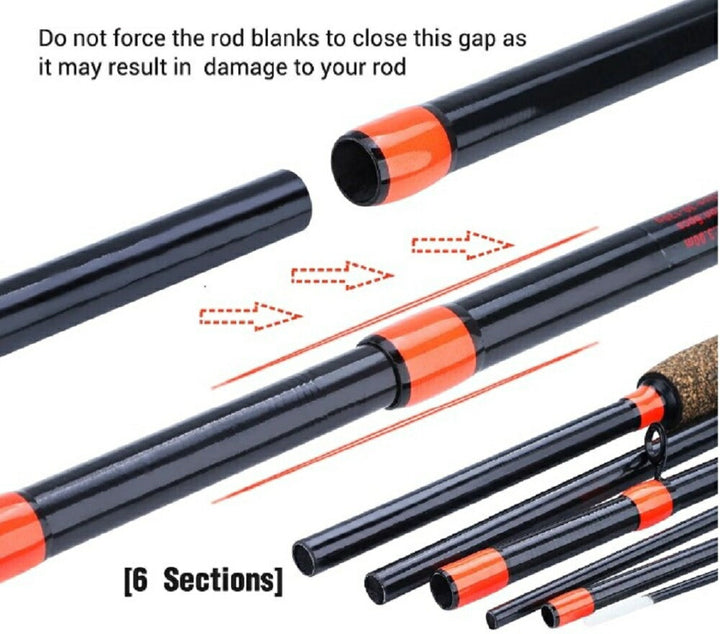 釣り 道具 | 3メートル コンパクト スピニングコルクトラベルロッド