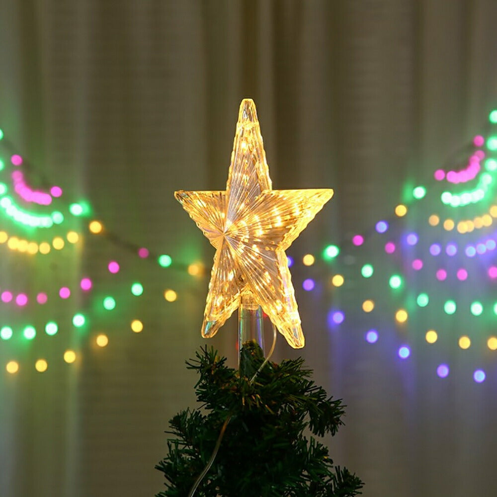 イベントグッズ | LEDライト付き星型クリスマスツリートッパー