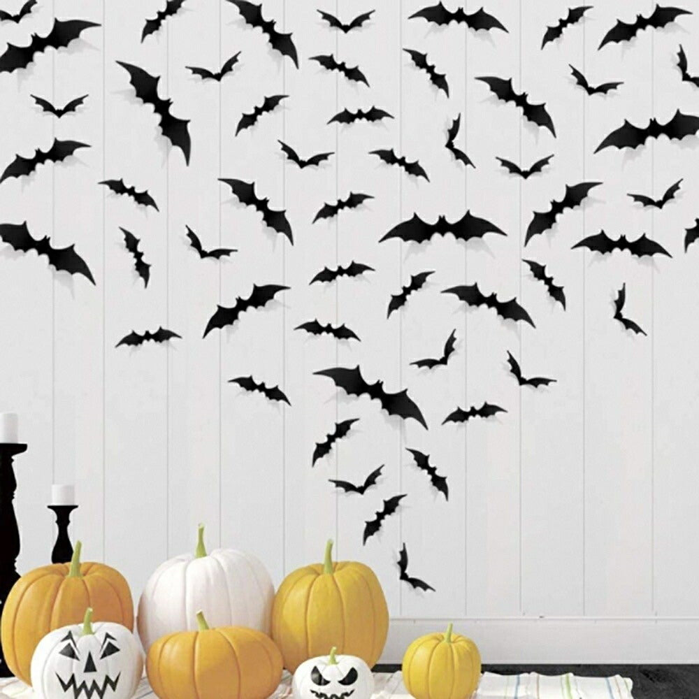 イベントグッズ | ハロウィン 3Dコウモリシールセット - パーティーデコレーション