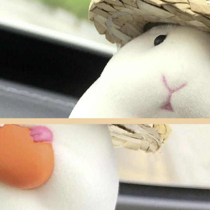 車 アクセサリー | ハムスター麦わら帽子置物 - かわいい車内インテリア・ギフト