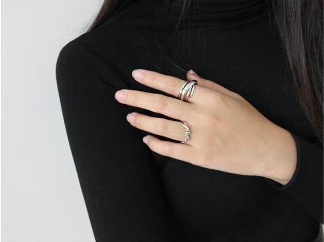 リング | シルバー925 シンプル チェーンリング レディース