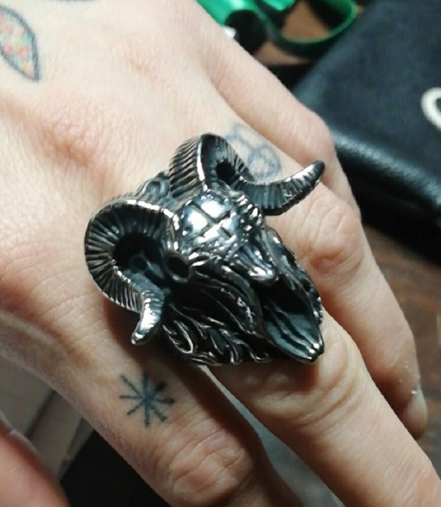 リング | デビルスカルリング シルバー メンズアクセサリー