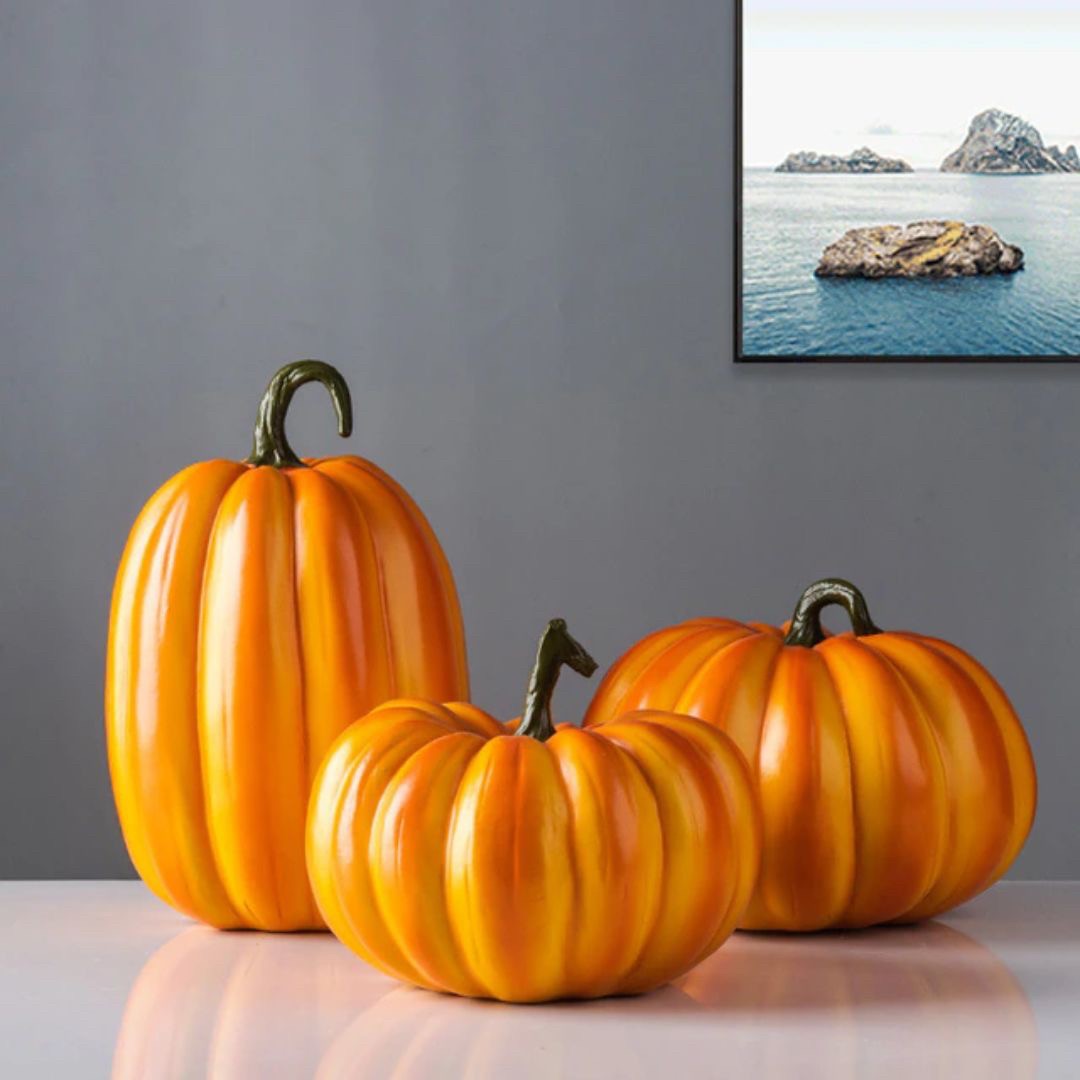 イベントグッズ | ハロウィン カボチャ 3個セット - 室内外用リアル装飾品