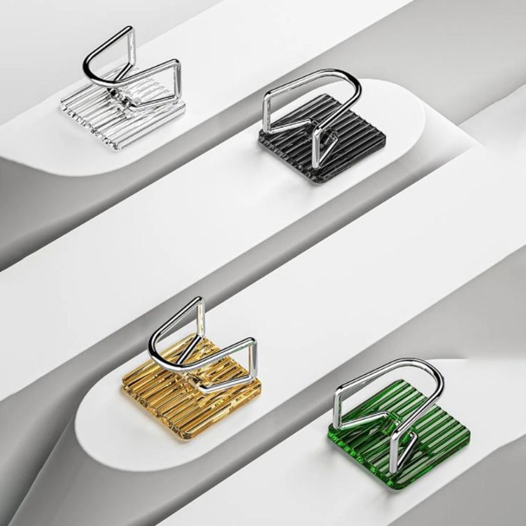 インテリア雑貨 その他 | エレガントなスポンジフック3個セット - 強力粘着で壁に穴を開けずに設置可能、キッチン・浴室用