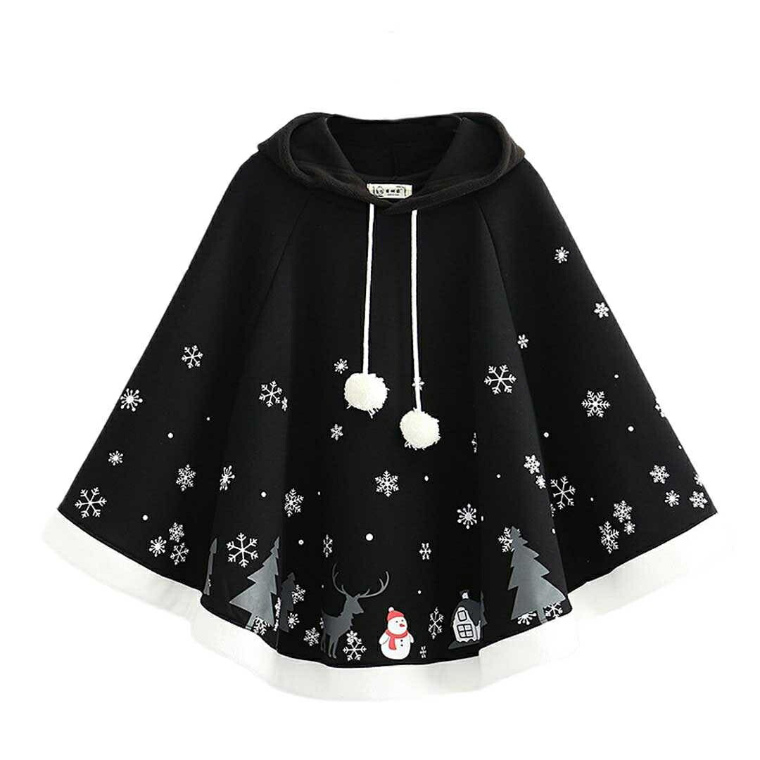 アウター ジャケット | クリスマス ロリータポンチョ 全3カラー - 女性用サンタコスプレ