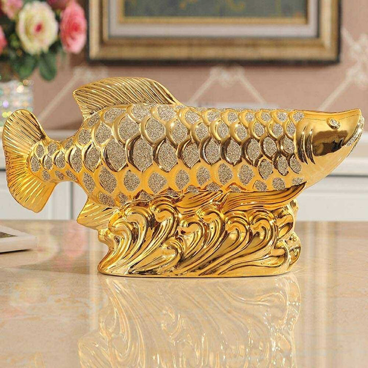 風水 インテリア | アロワナ招財風水置物 - シトリン天然石で金運アップ