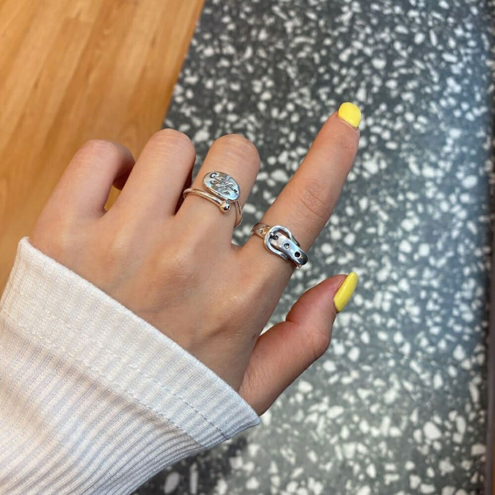 リング | ガーネットカラー シルバーリング ユニセックス