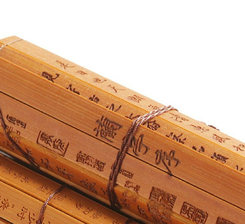 金運 開運 グッズ | 竹製孫子の兵法巻物・般若心経置物