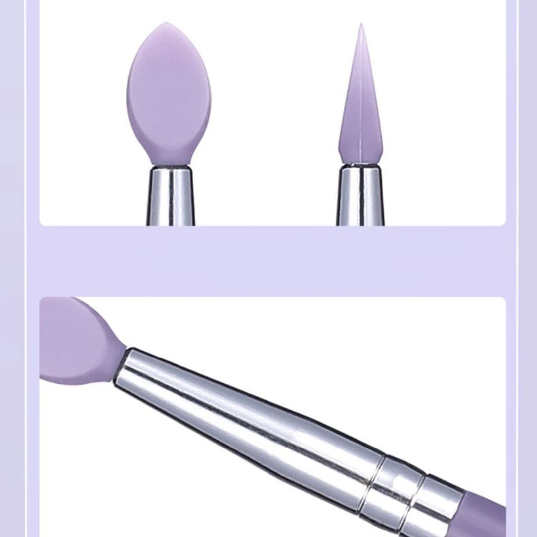 コスメティック | メイクブラシ3本セット シリコン多機能 - プロ＆オンラインレッスン向け
