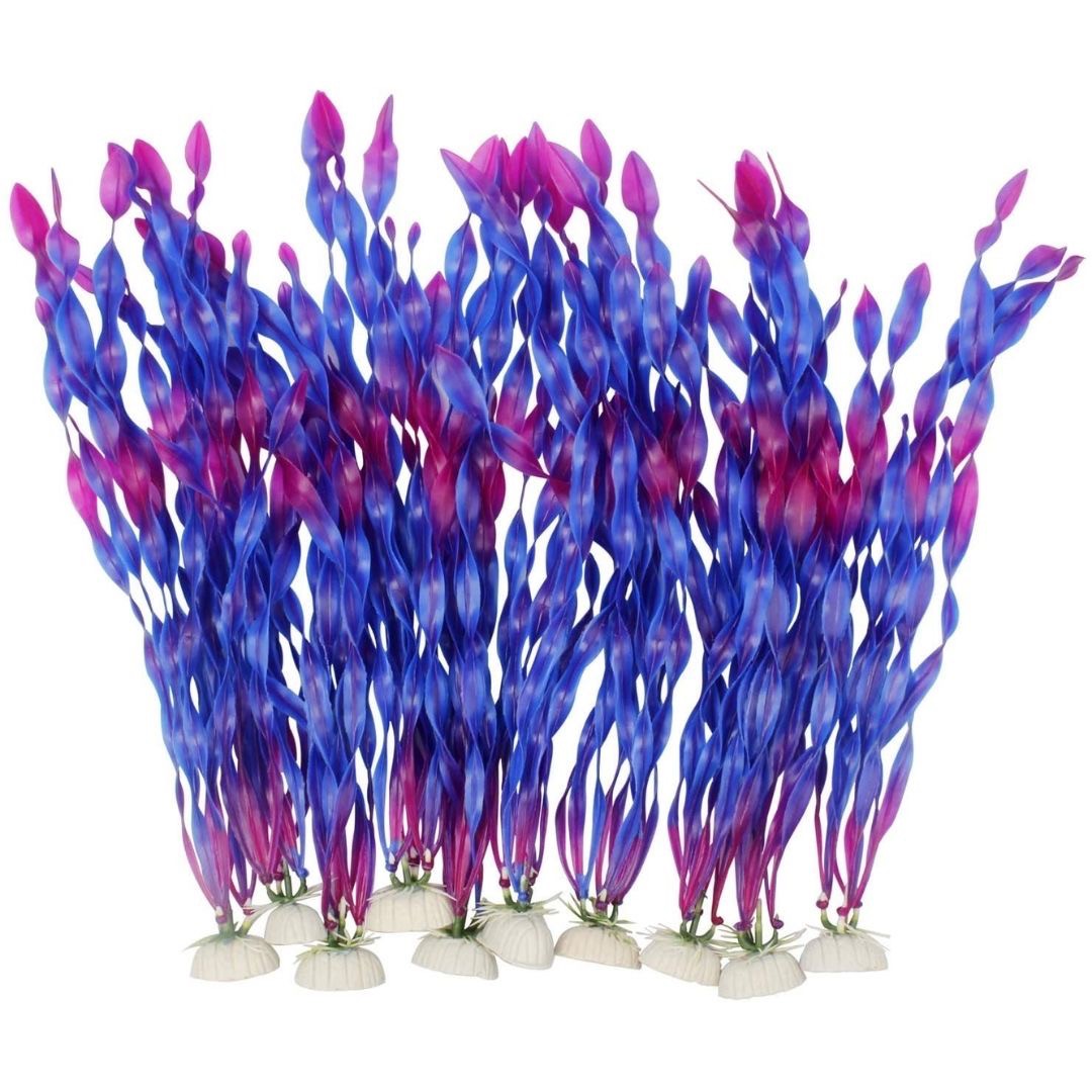 ペットグッズ | 特大サイズ海藻オブジェ5本セット - アクアリウム用インテリア